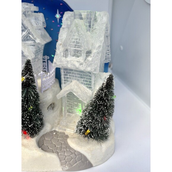 2007 Home Elements LED Light Up Christmas Holiday Snow Covered Village Glitter - Picture 4 of 8
